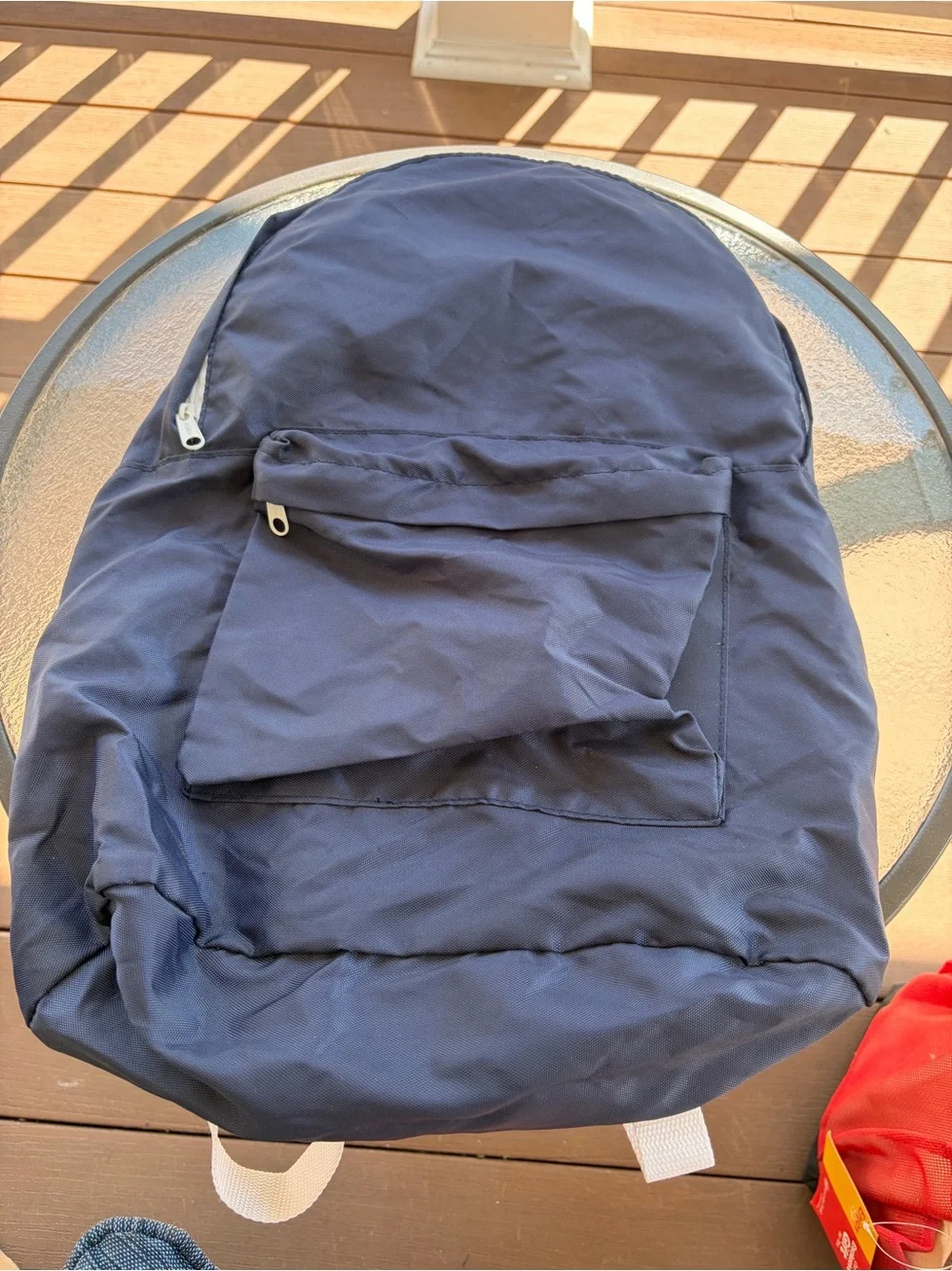 Navy Blue Backpack Light Material - Picture 1 of 2